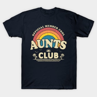 Official Member Cool Aunts Club Vintage Sunset T-Shirt